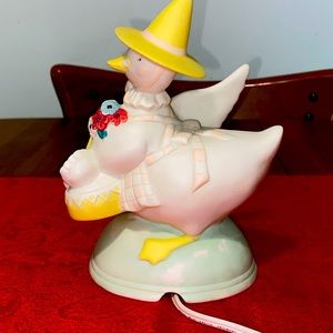 Vintage Ceramic Mother Goose table lamp Nightlight